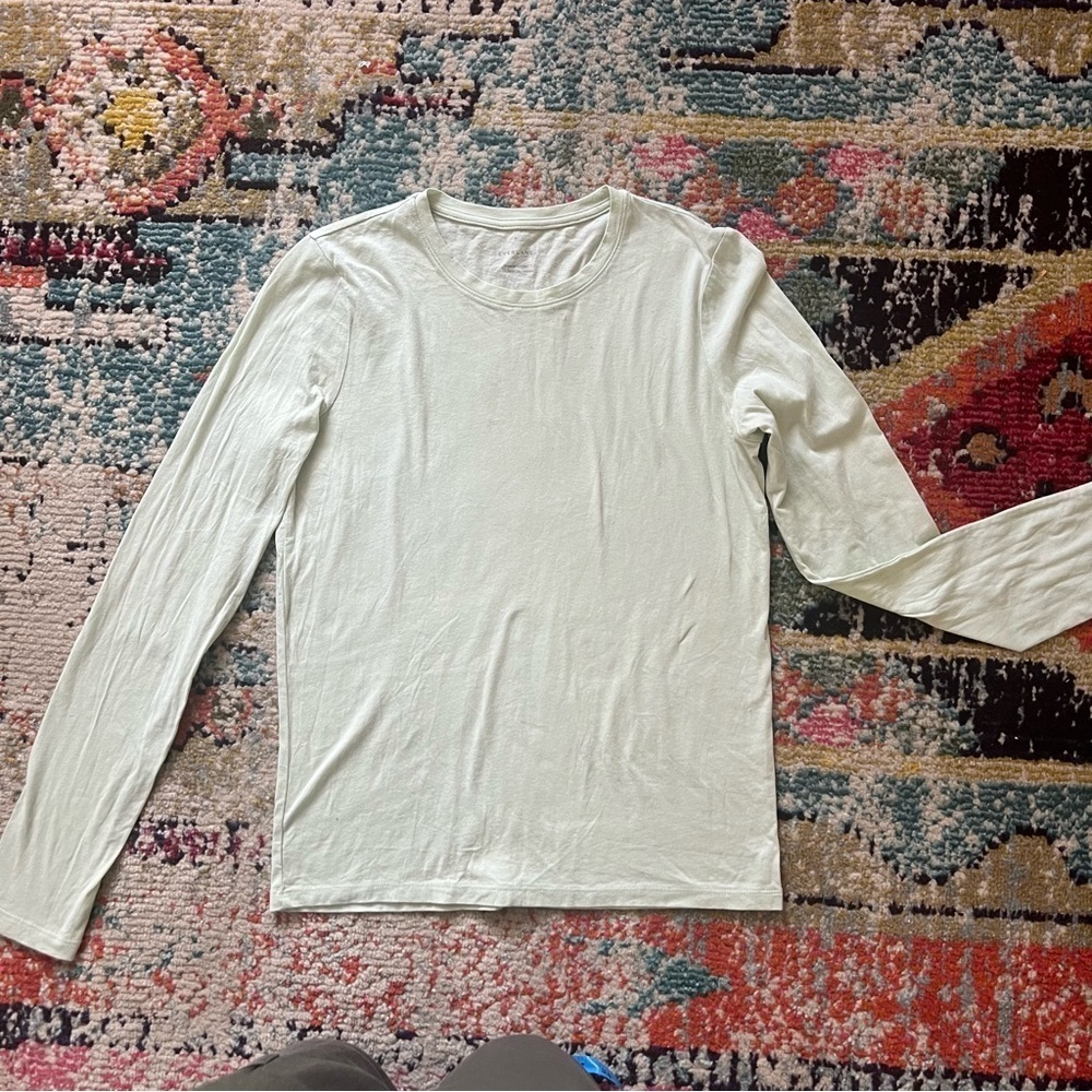 Everlane long sleeve top basic women’s size S 100% cotton - Picture 2 of 6
